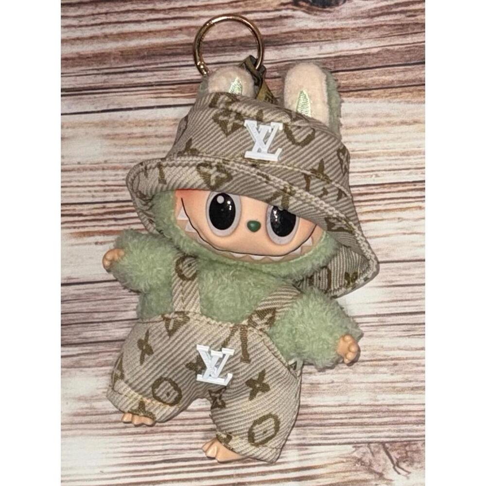 Labubu Exciting Macaron - Green Grape with custom outfit